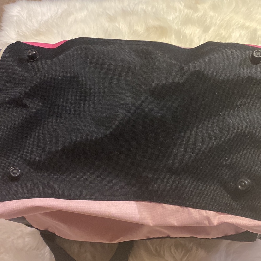 Point Zero Pink Black Grey Travel Tote Shoulder Strap Gym Bag Side Pockets - Picture 6 of 7